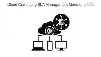 Cloud Computing Sla Management Monotone Icon In Powerpoint Pptx Png And Editable Eps Format