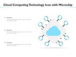 Cloud computing technology icon with microchip