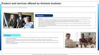 Cloud Computing Technology Product And Services Offered By Amazon Business BP SS
