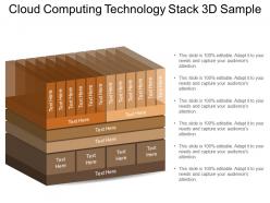 Cloud computing technology stack 3d sample