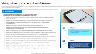 Cloud Computing Technology Vision Mission And Core Values Of Amazon BP SS