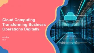 Cloud Computing Transforming Business Operations Digitally PPT Mockup ACP