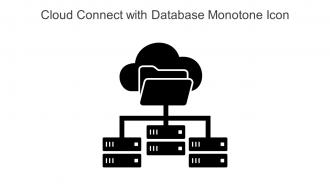 Cloud Connect With Database Monotone Icon In Powerpoint Pptx Png And Editable Eps Format
