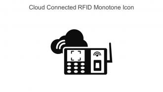 Cloud Connected RFID Monotone Icon In Powerpoint Pptx Png And Editable Eps Format