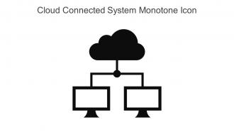 Cloud Connected System Monotone Icon In Powerpoint Pptx Png And Editable Eps Format