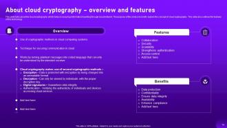 Cloud Cryptography Powerpoint Presentation Slides Good Downloadable