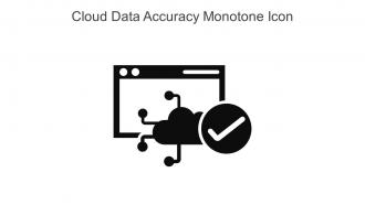 Cloud Data Accuracy Monotone Icon In Powerpoint Pptx Png And Editable Eps Format