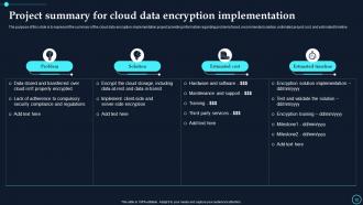 Cloud Data Encryption Implementation Plan Powerpoint Presentation Slides Images