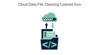 Cloud Data File Cleaning Colored Icon In Powerpoint Pptx Png And Editable Eps Format