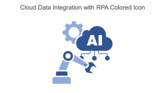 Cloud Data Integration With RPA Colored Icon In Powerpoint Pptx Png And Editable Eps Format