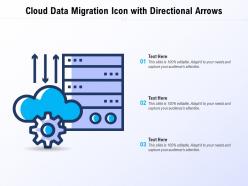 Cloud data migration icon with directional arrows