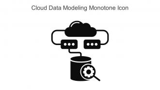Cloud Data Modeling Monotone Icon In Powerpoint Pptx Png And Editable Eps Format