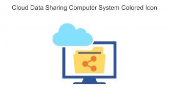 Cloud Data Sharing Computer System Colored Icon In Powerpoint Pptx Png And Editable Eps Format