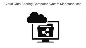 Cloud Data Sharing Computer System Monotone Icon In Powerpoint Pptx Png And Editable Eps Format