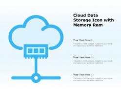Cloud data storage icon with memory ram