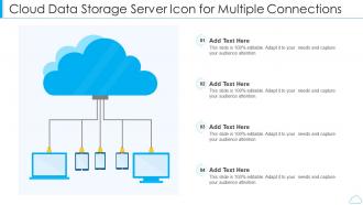 Cloud data storage server icon for multiple connections