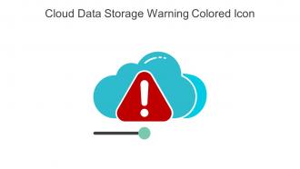 Cloud Data Storage Warning Colored Icon In Powerpoint Pptx Png And Editable Eps Format