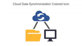 Cloud Data Synchronization Colored Icon In Powerpoint Pptx Png And Editable Eps Format