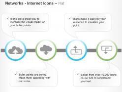 Cloud data upload download process flow ppt icons graphics