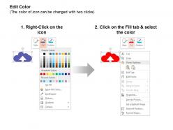 Cloud data upload download process flow ppt icons graphics