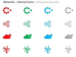 Cloud data warehouse social media application data streaming ppt icons graphics