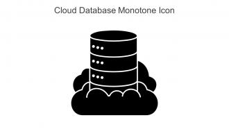 Cloud Database Monotone Icon In Powerpoint Pptx Png And Editable Eps Format