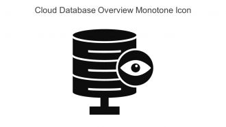 Cloud Database Overview Monotone Icon In Powerpoint Pptx Png And Editable Eps Format