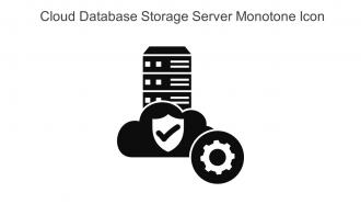 Cloud Database Storage Server Monotone Icon In Powerpoint Pptx Png And Editable Eps Format