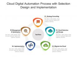 Cloud digital automation process with selection design and implementation