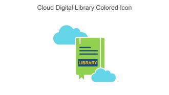Cloud Digital Library Colored Icon In Powerpoint Pptx Png And Editable Eps Format