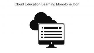 Cloud Education Learning Monotone Icon In Powerpoint Pptx Png And Editable Eps Format