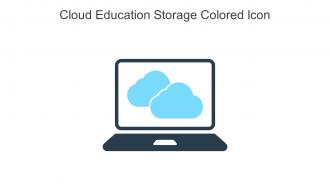 Cloud Education Storage Colored Icon In Powerpoint Pptx Png And Editable Eps Format