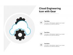 Cloud engineering icon with gear