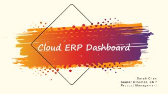 Cloud Erp Dashboard PPT Demonstration VA