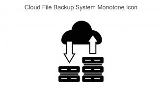 Cloud File Backup System Monotone Icon In Powerpoint Pptx Png And Editable Eps Format