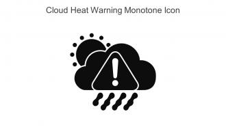 Cloud Heat Warning Monotone Icon In Powerpoint Pptx Png And Editable Eps Format