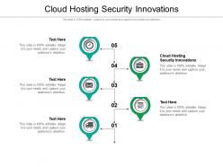 Cloud hosting security innovations ppt powerpoint presentation summary cpb