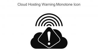 Cloud Hosting Warning Monotone Icon In Powerpoint Pptx Png And Editable Eps Format