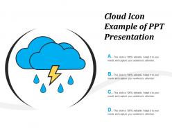 Cloud icon example of ppt presentation