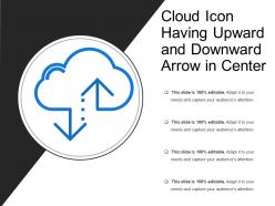 Cloud icon having upward and downward arrow in center