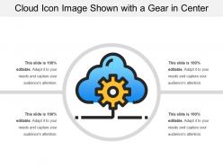 Cloud icon image shown with a gear in center
