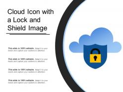 Cloud icon with a lock and shield image
