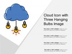 Cloud icon with three hanging bulbs image