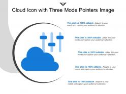 Cloud icon with three mode pointers image