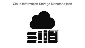 Cloud Information Storage Monotone Icon In Powerpoint Pptx Png And Editable Eps Format
