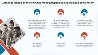 Cloud Infrastructure Analysis Challenges Faced By The Firm While Managing Policies In Multi Cloud