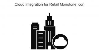 Cloud Integration For Retail Monotone Icon In Powerpoint Pptx Png And Editable Eps Format