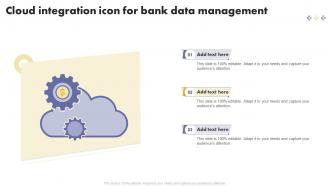 Cloud Integration Icon For Bank Data Management