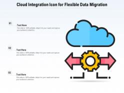 Cloud integration icon for flexible data migration