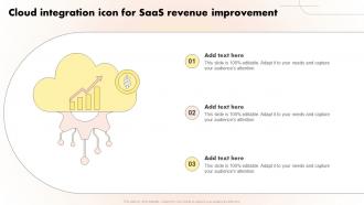 Cloud Integration Icon For SaaS Revenue Improvement